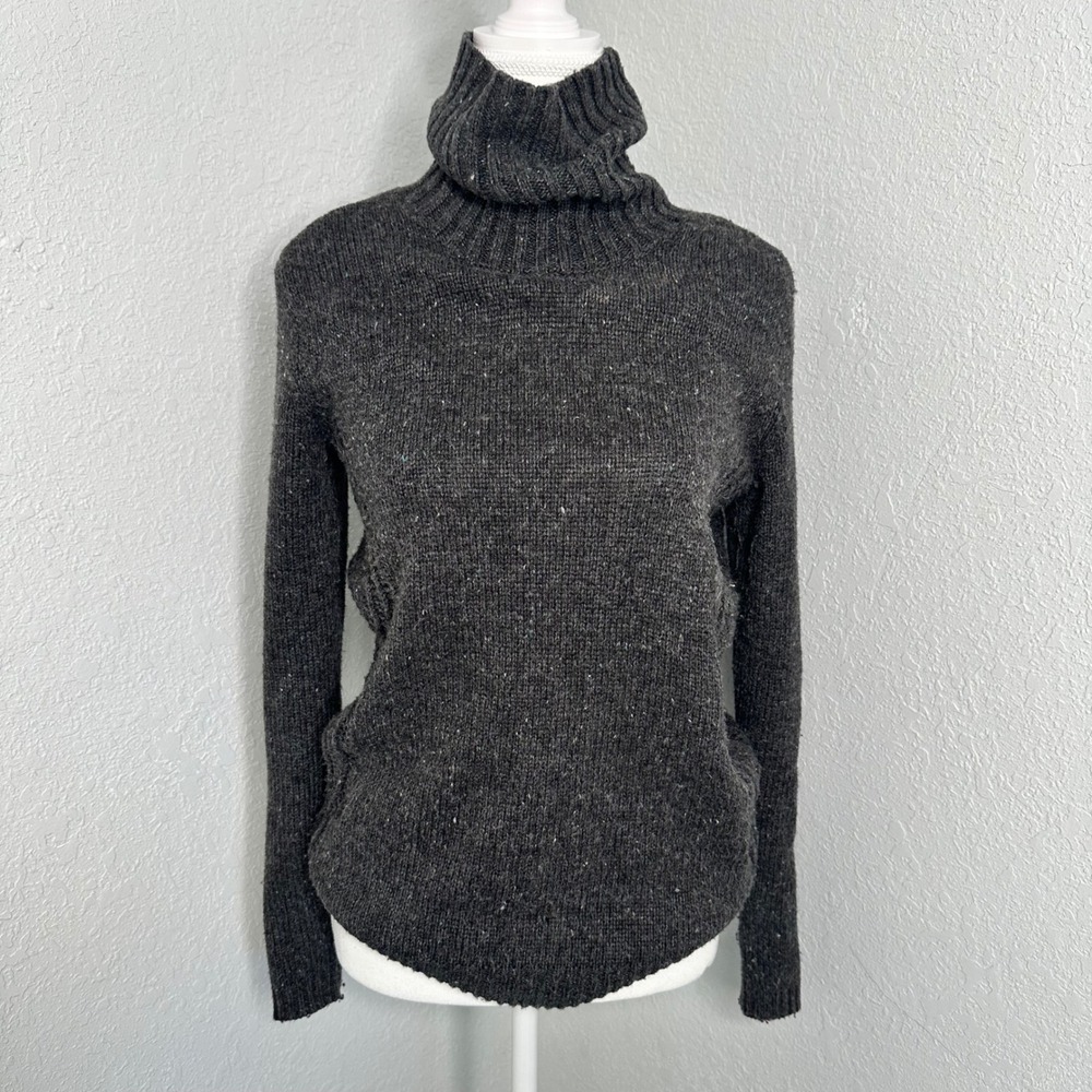 Woolrich Women's XS Gray Speckled Wool Blend Knit Sweater‎